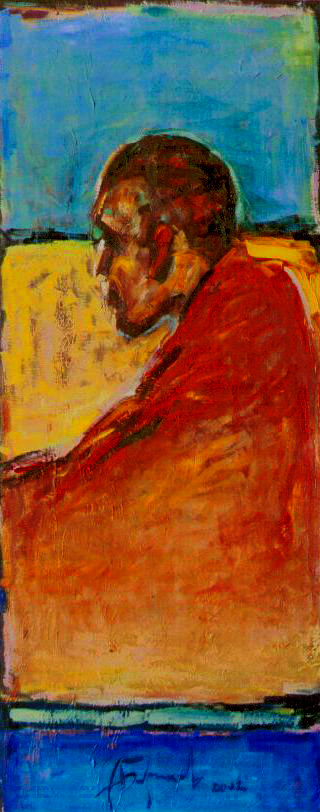 Self Portrait, painting inspired by Mark Rothko