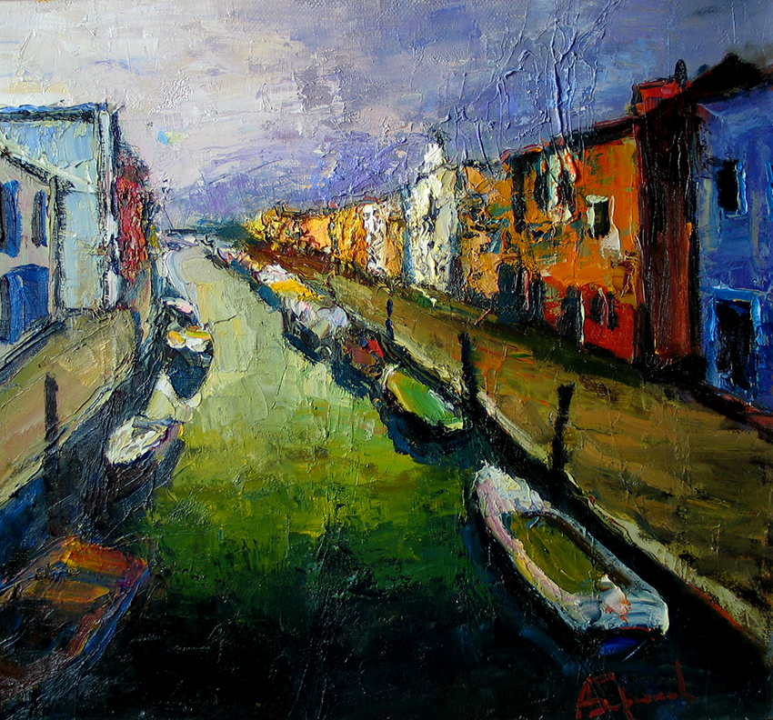Venice landscape, boats, canals